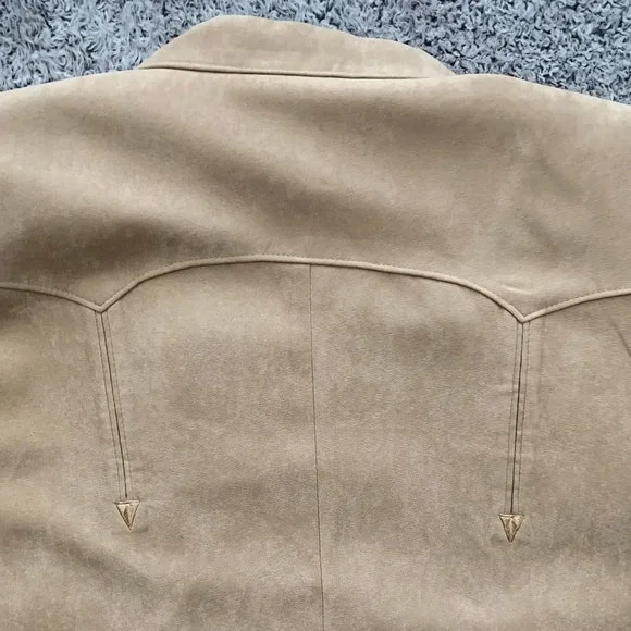 Super Cool Vintage Suede-ish Western Jacket Blazer. Size 46. Jaroun.
